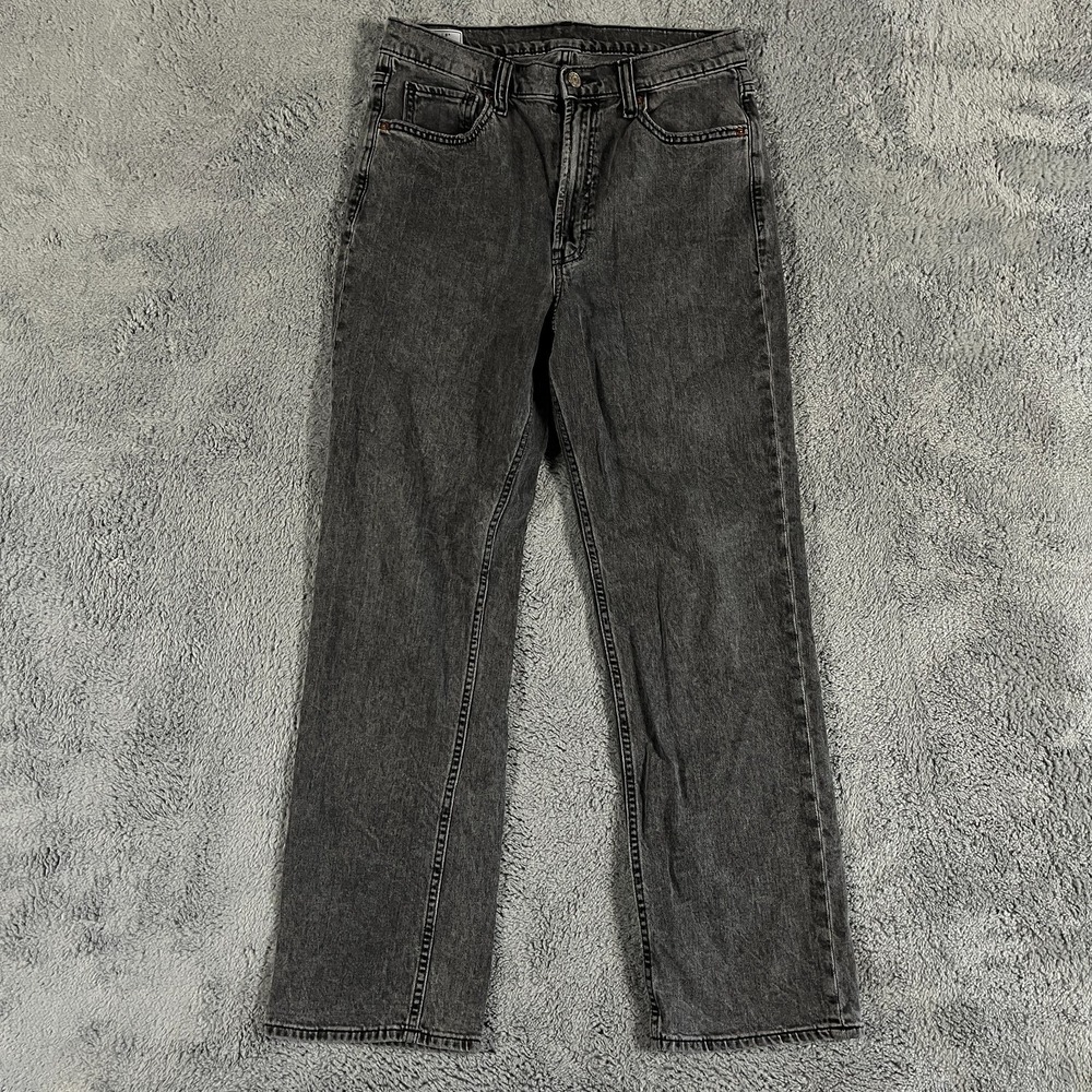 Vtg GAP '90s Loose Jeans Womens 29/8R Gray Denim High Rise Stretch Straight Leg